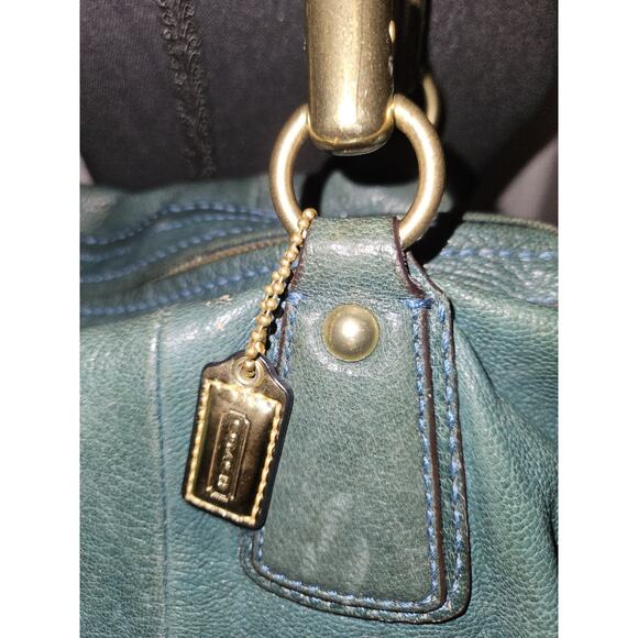 Coach Kristen Teal Leather Hobo Bag 14223 - Picture 3 of 15